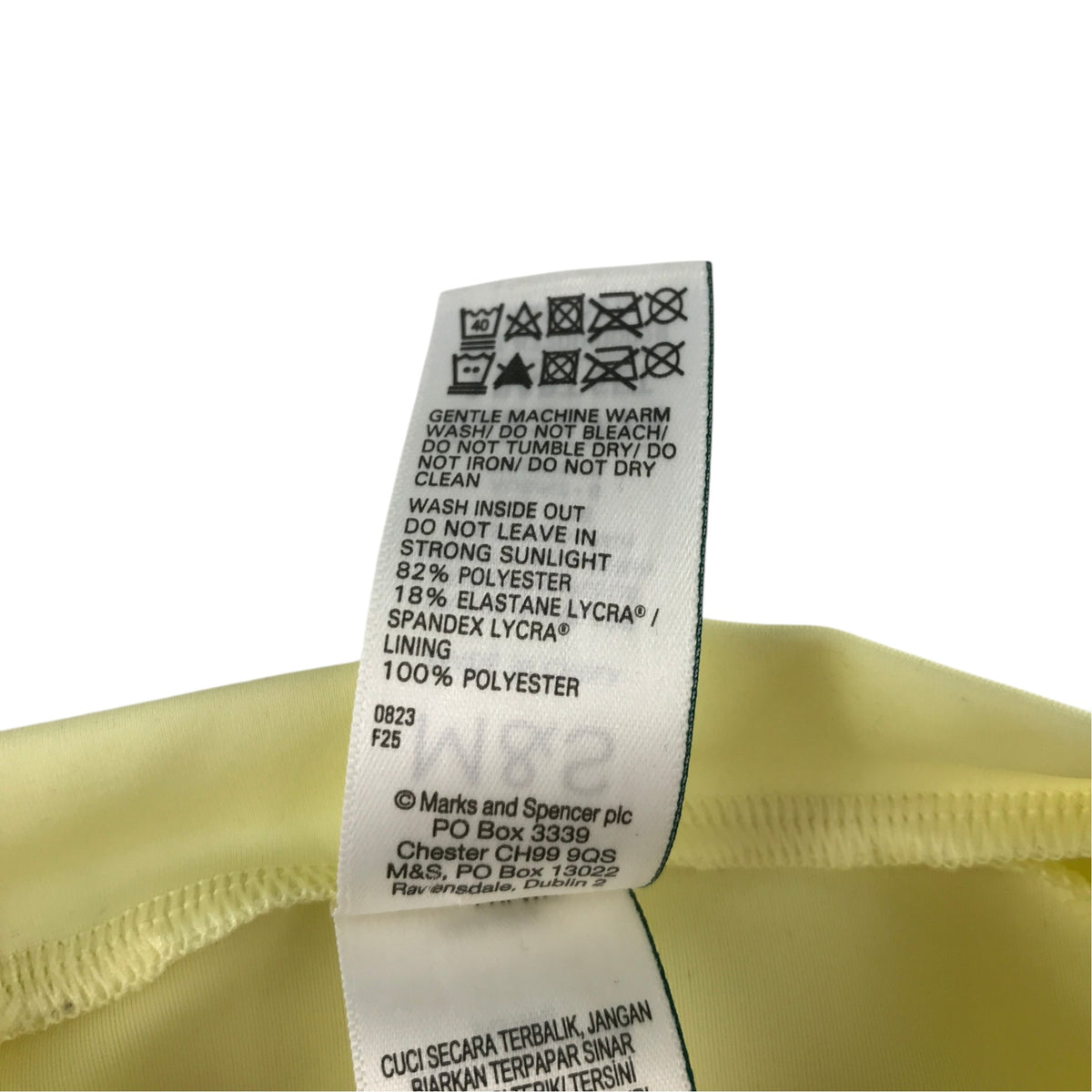 M&S 5-6 years yellow swim top ice lollies polyester elastane