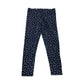 M&S 6-7 years navy blue polka dot leggings cotton elastane