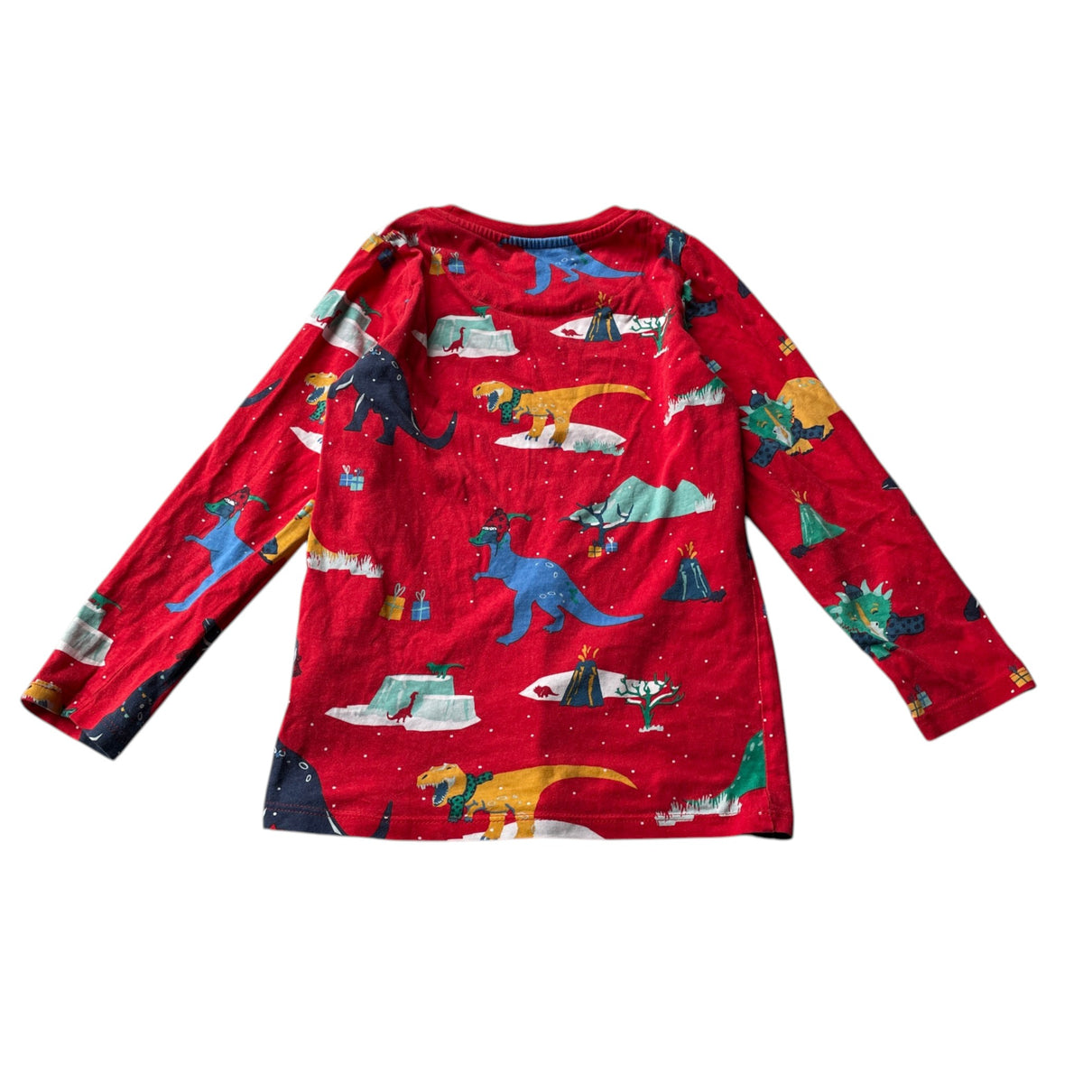 M&S 6-7 years red Christmas pyjama set cotton