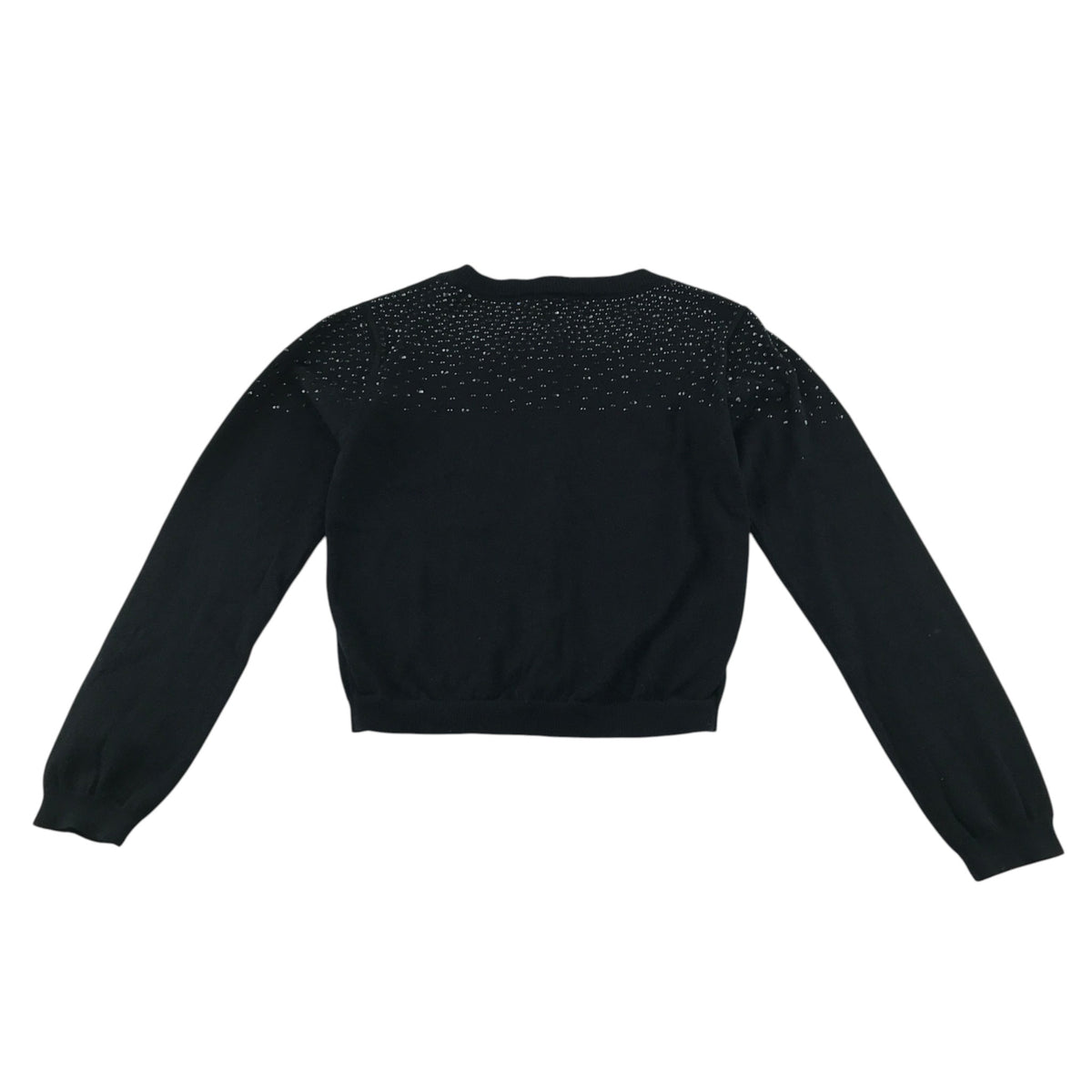M&S 7-8 years black cardigan gem details cotton polyamide