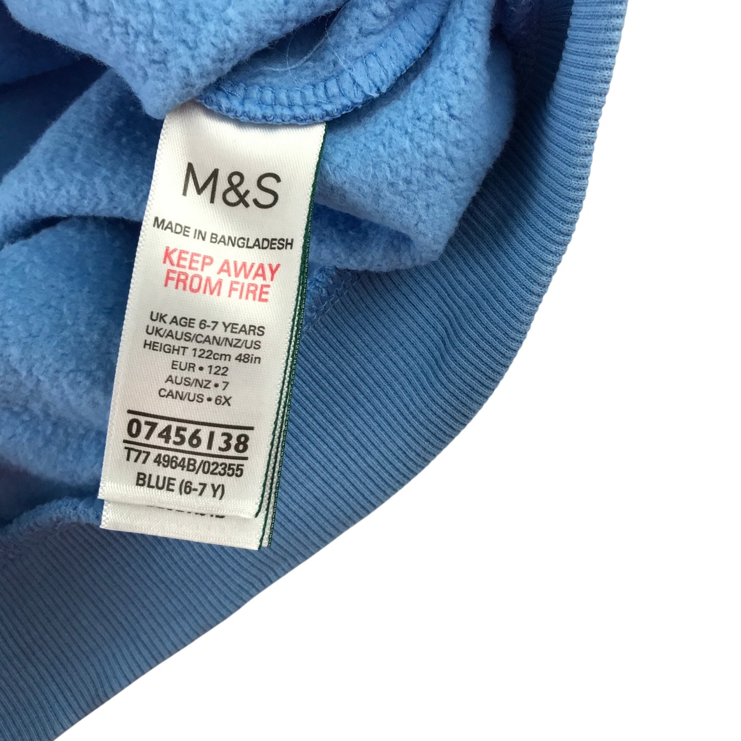M&S and F&F 6-8 years blue sweater and jeans budle flowers