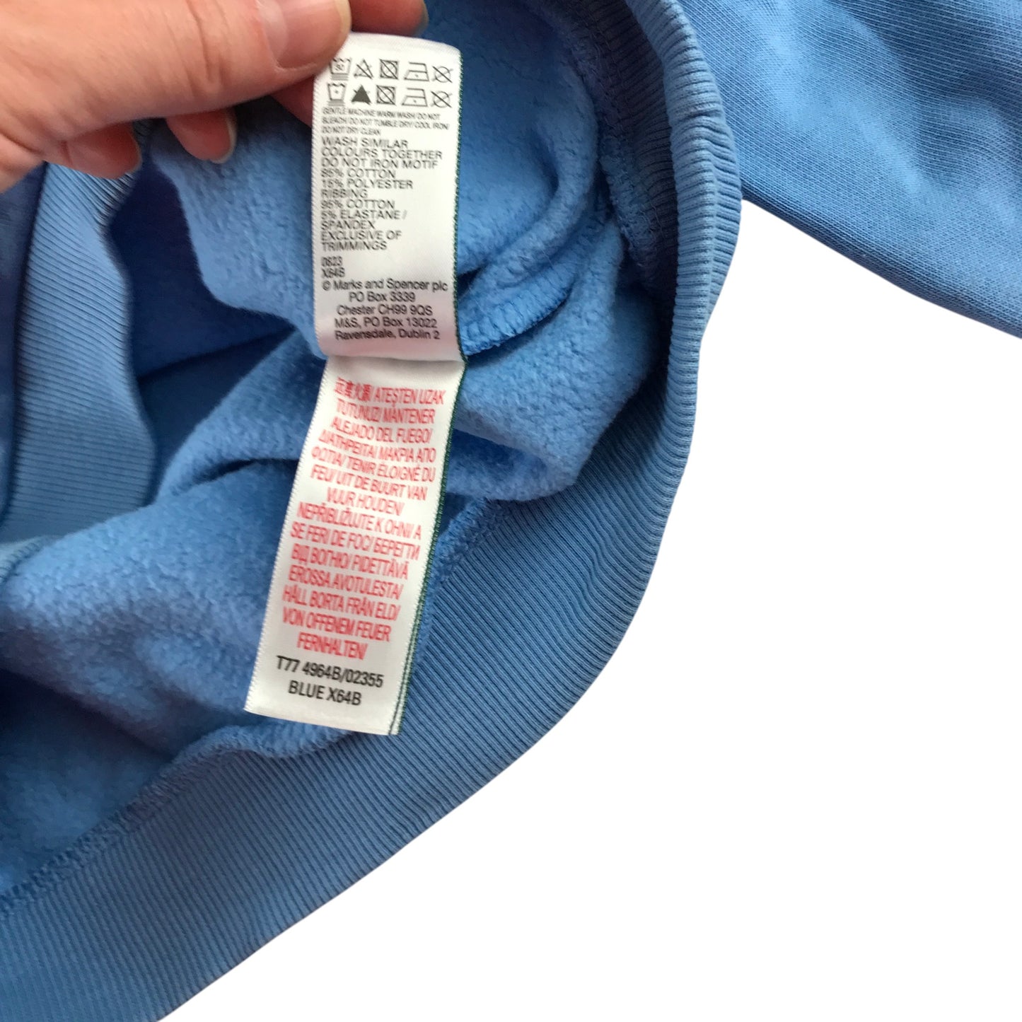 M&S and F&F 6-8 years blue sweater and jeans budle flowers
