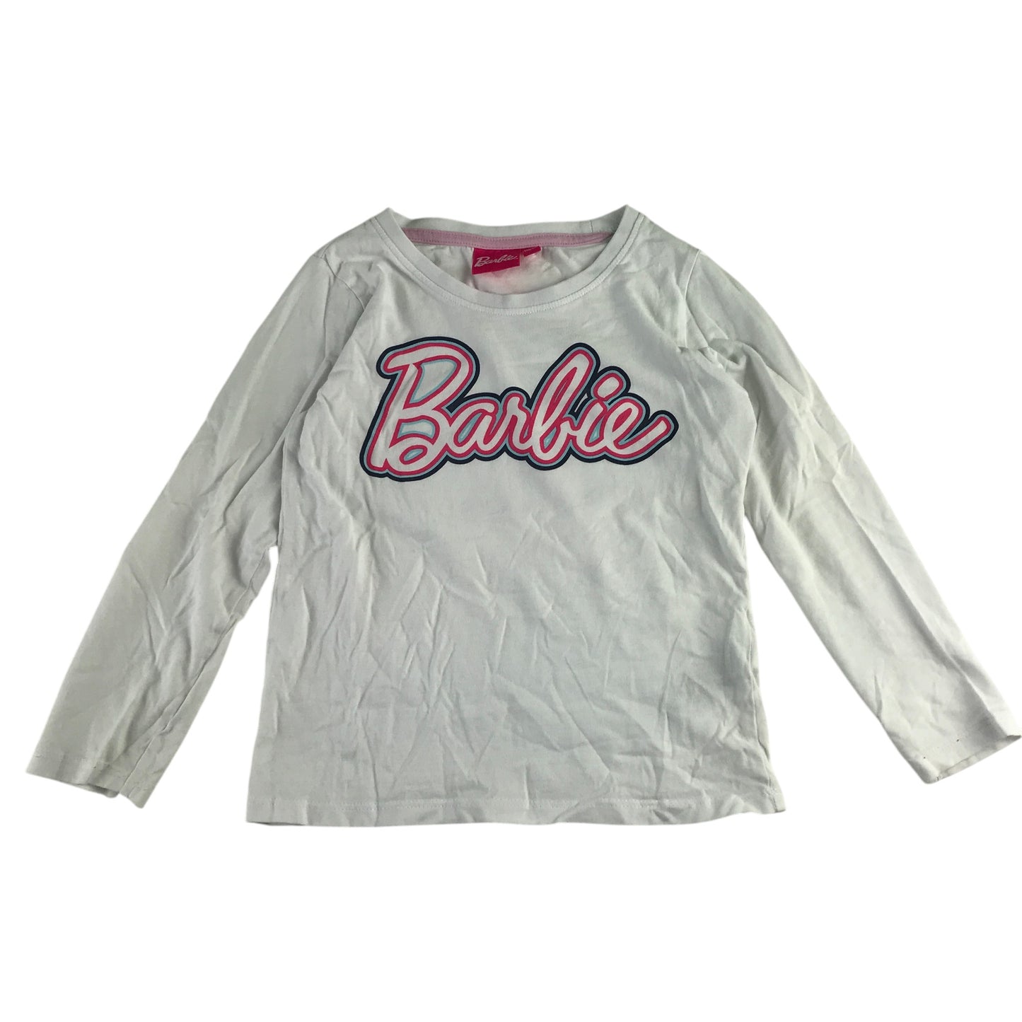 M&S and Lidl summer bundle 4-5 years white Barbie t-shirt and pink shorts cotton polyester