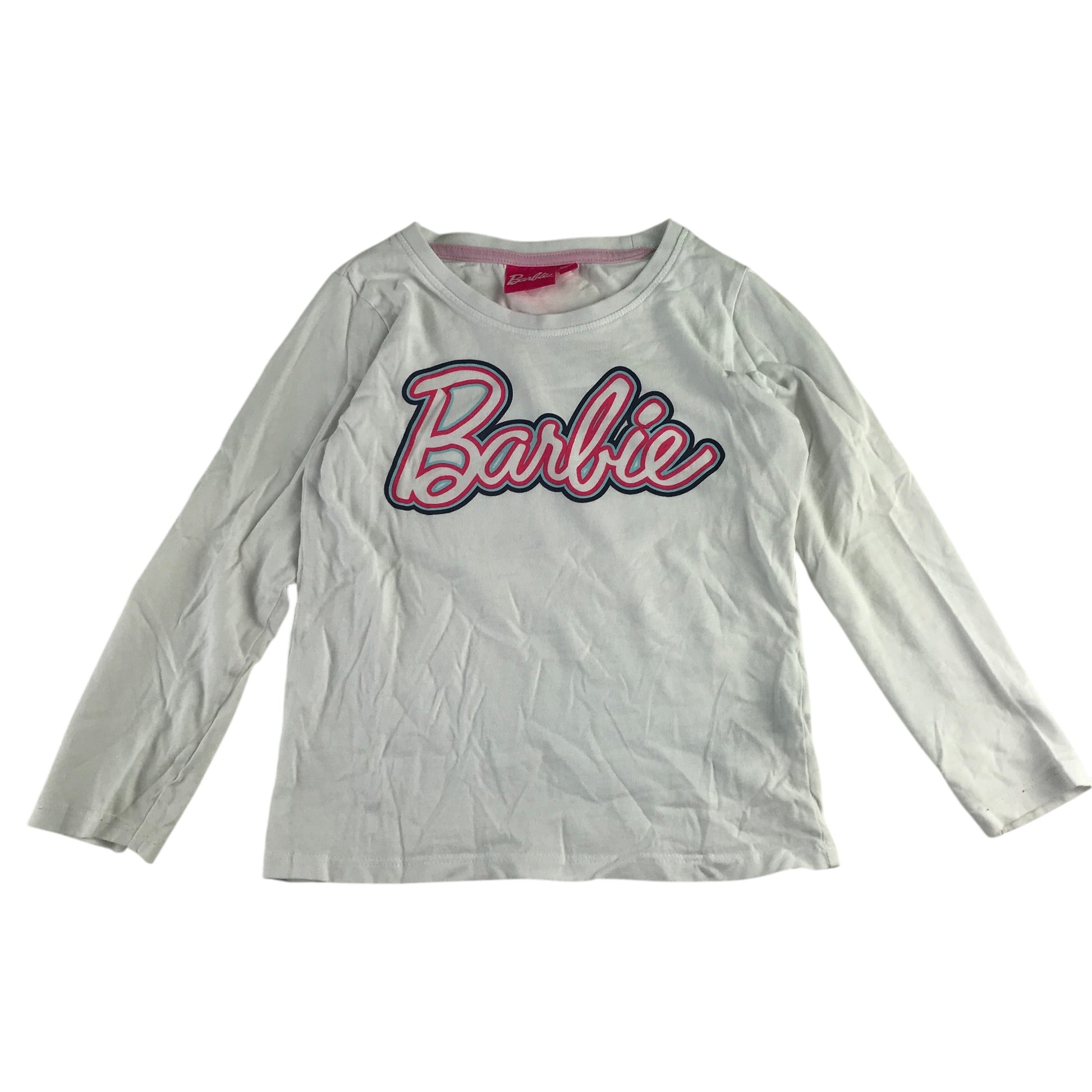 M&S and Lidl summer bundle 4-5 years white Barbie t-shirt and pink shorts cotton polyester