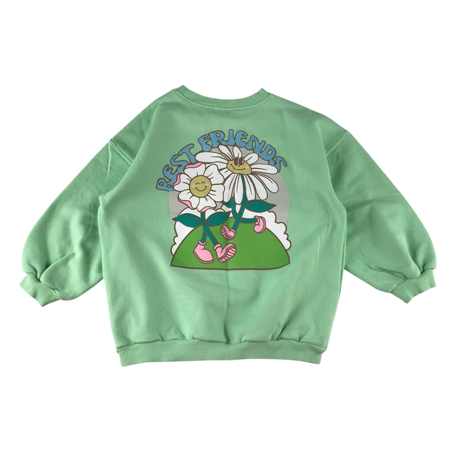 M&S and Next 5-6 years green sweater and jeans bundle happy daisies