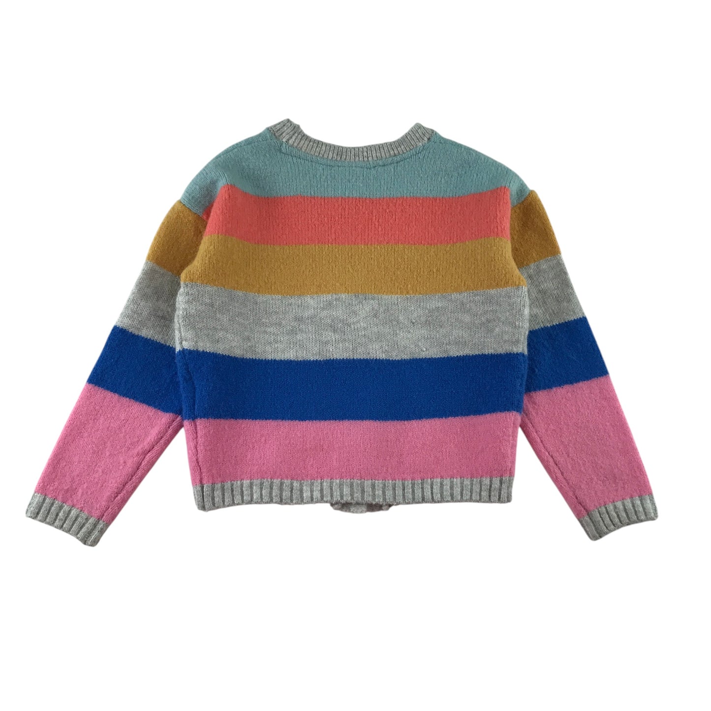 M&S and Primark 5-6 years multi-colour cardigan and jeans bundle stripy