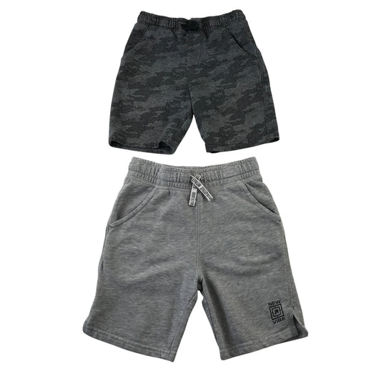 M&S and F&F 7-8 years shorts bundle grey jersey cotton polyester