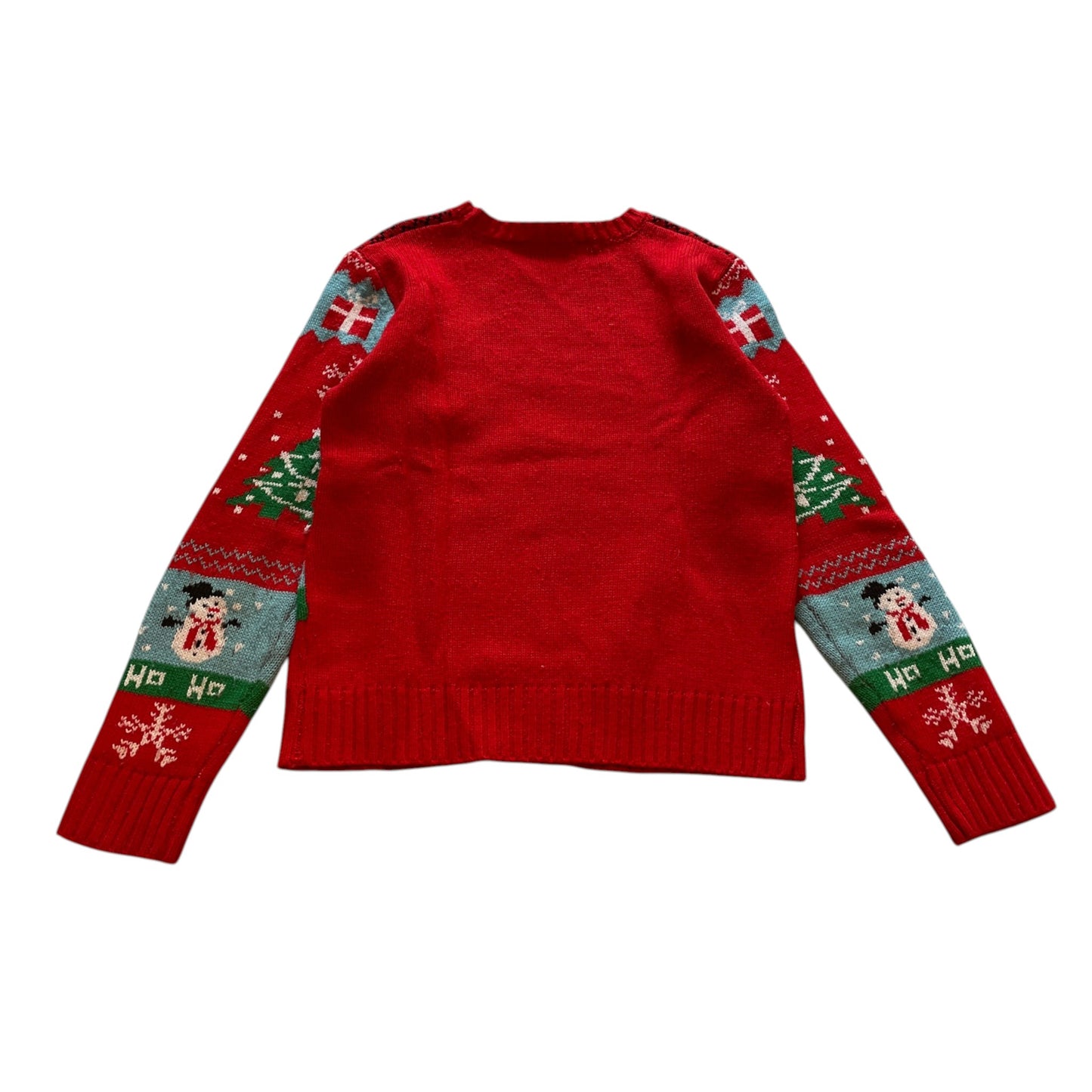 Made by Elves 9-10 years red Christmas jumper acrylic