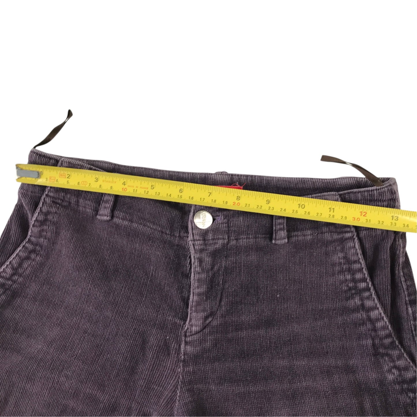 Madlen W26 dark purple corduroy flared trousers cotton