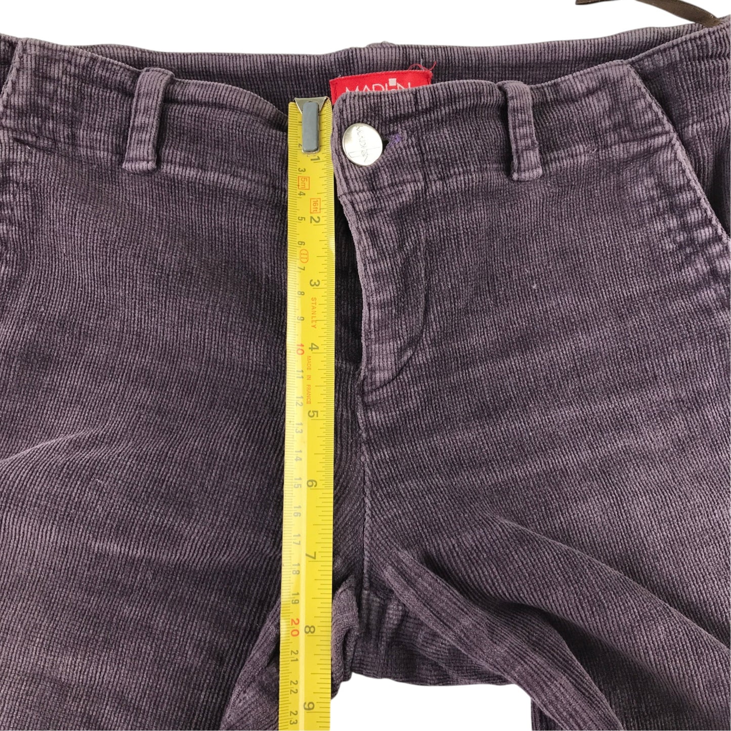 Madlen W26 dark purple corduroy flared trousers cotton