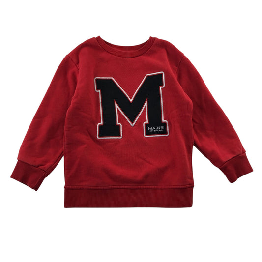 Maine 5-6 years red sweater cotton
