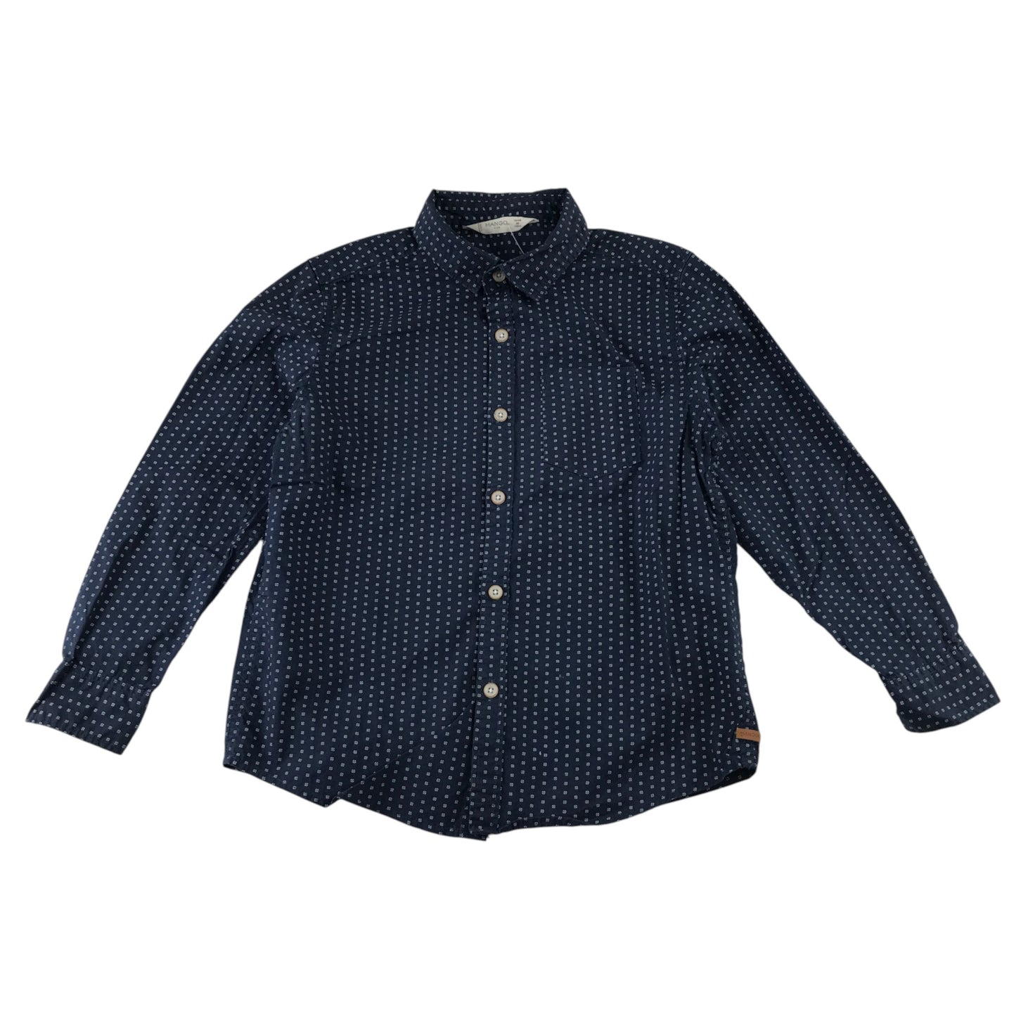Mango 5-6 years navy blue shirt cotton