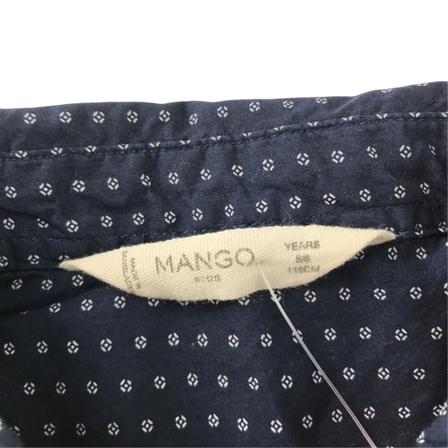 Mango 5-6 years navy blue shirt cotton