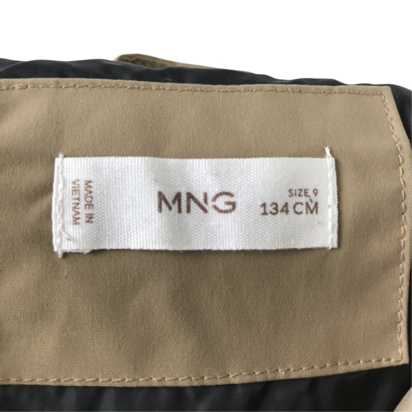 Mango 9 years beige hooded jacket polyester