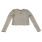 Matalan 11 years beige ribbed two piece set viscose polyester elastane