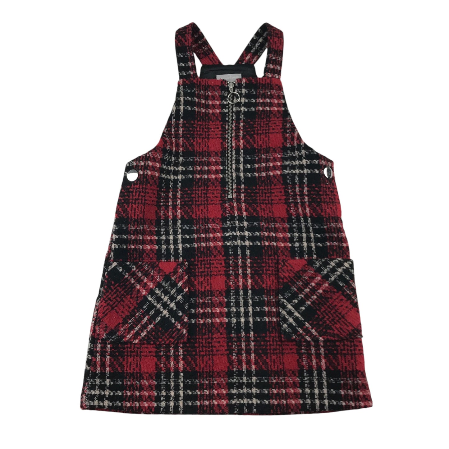 Matalan 6 years red tartan check dress polyester cotton acrylic viscose nylon