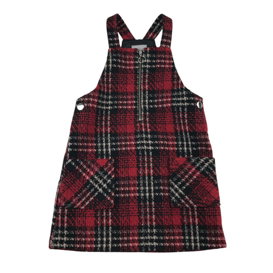 Matalan 6 years red tartan check dress polyester cotton acrylic viscose nylon