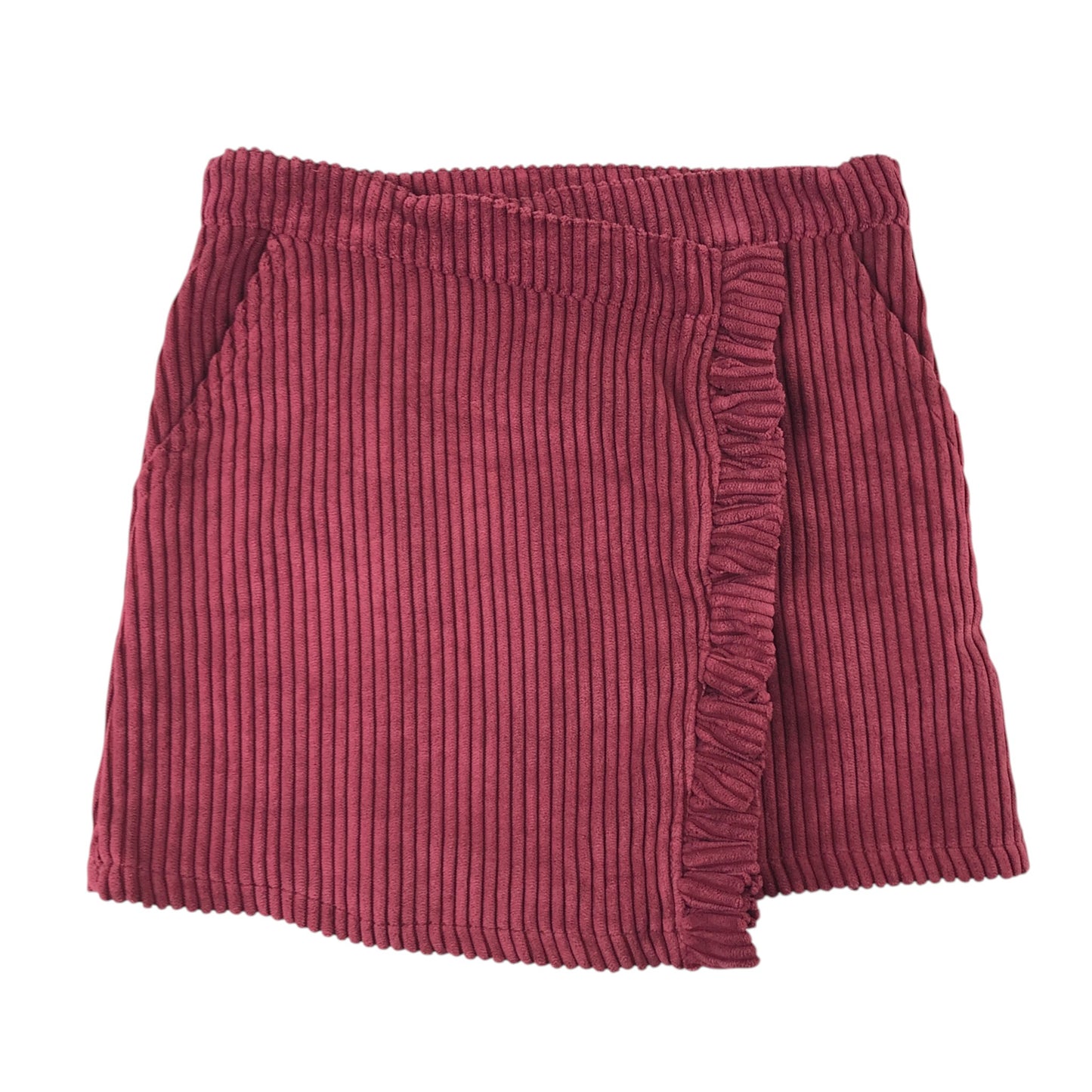 Matalan 7 years burgundy red corduroy skirt polyester polyamide