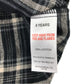 Matalan 8 years black tartan check hooded shirt cotton