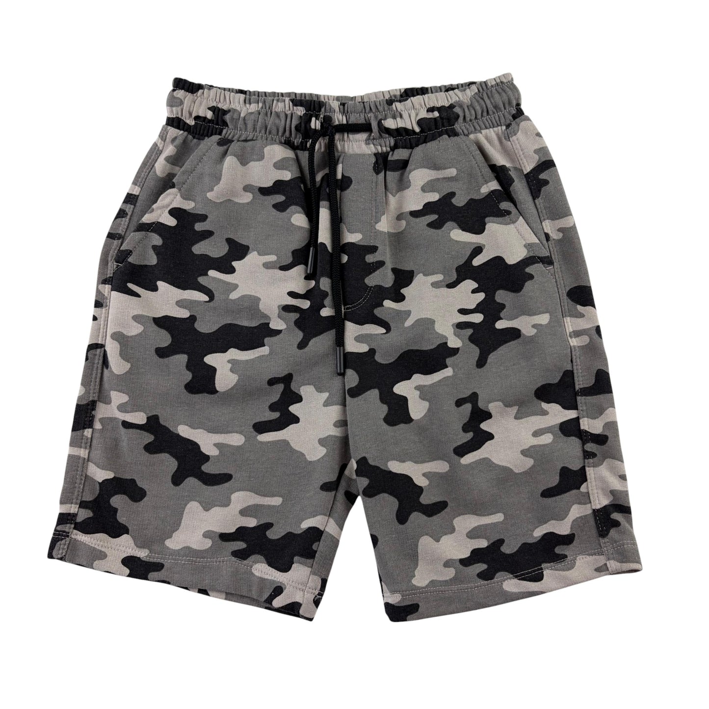 Matalan 9 years grey camo jogger shorts cotton polyester