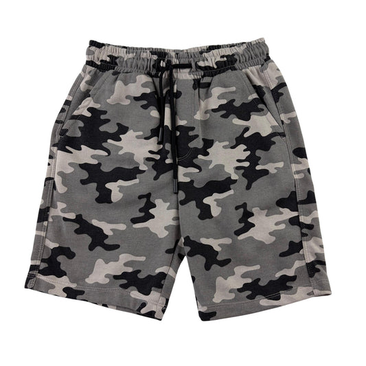 Matalan 9 years grey camo jogger shorts cotton polyester