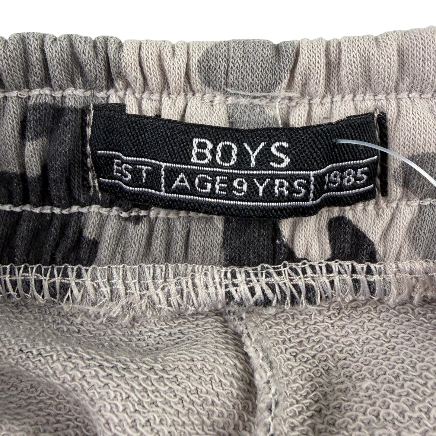 Matalan 9 years grey camo jogger shorts cotton polyester
