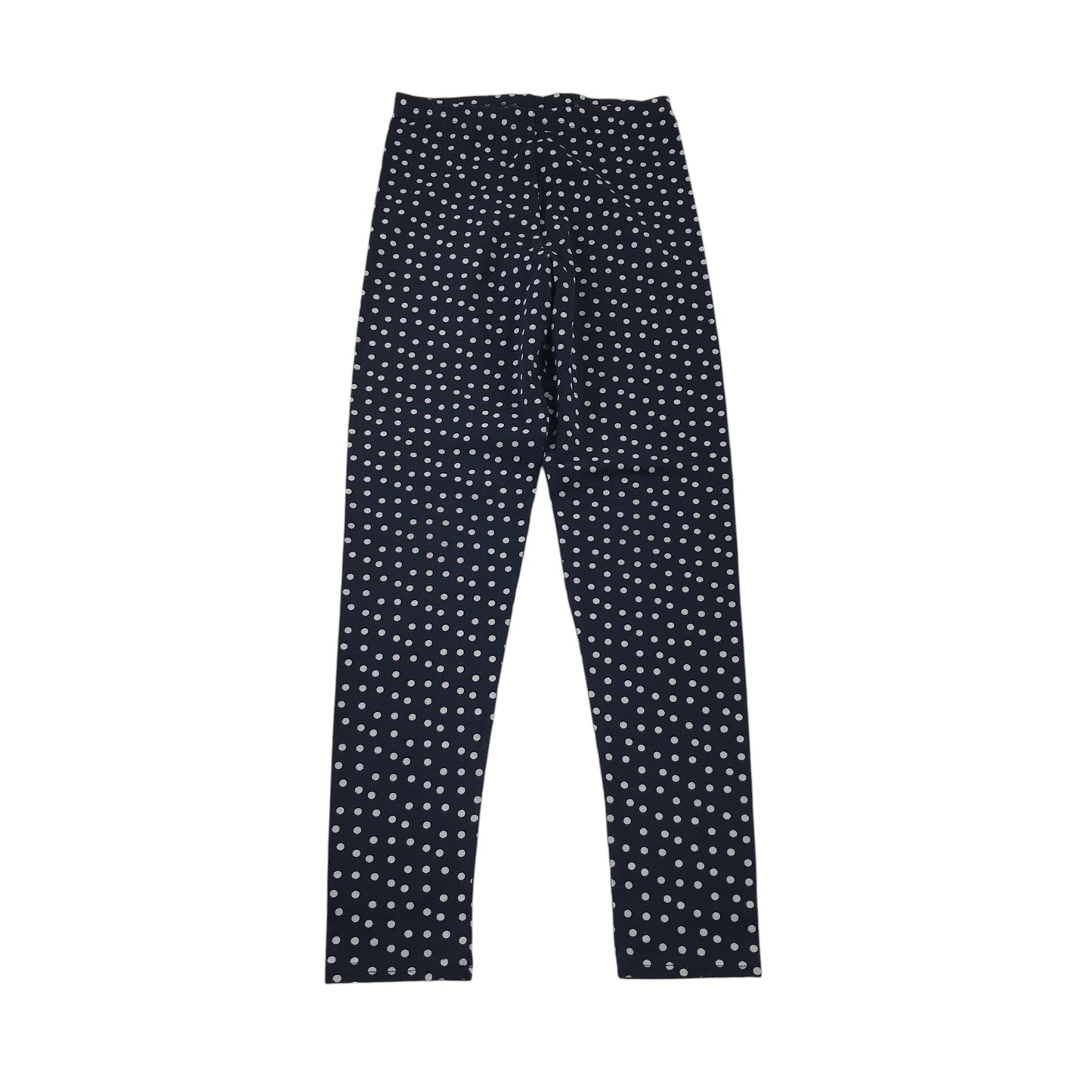 Matalan 10-11 years navy blue polka dot leggings cotton elastane