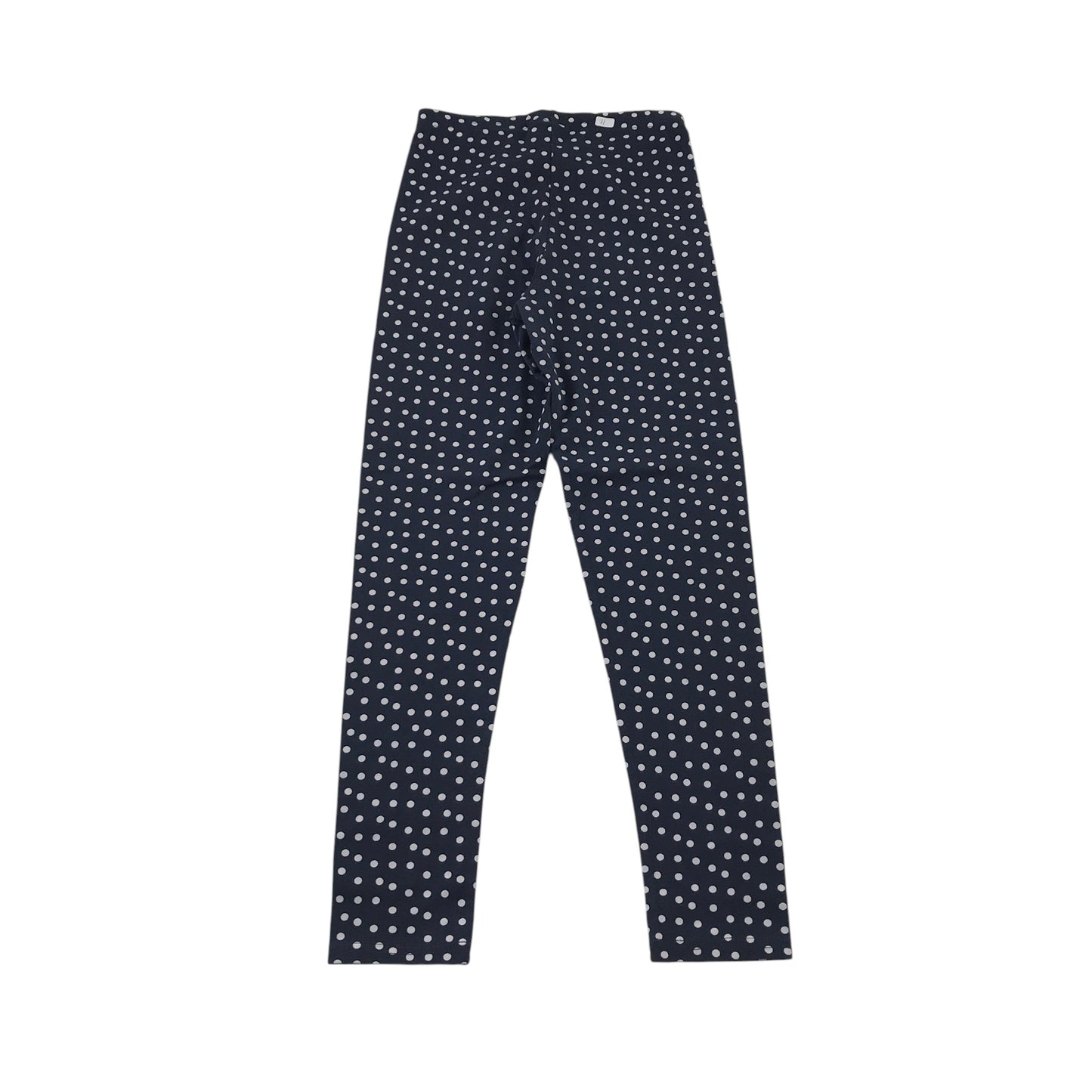 Matalan 10-11 years navy blue polka dot leggings cotton elastane
