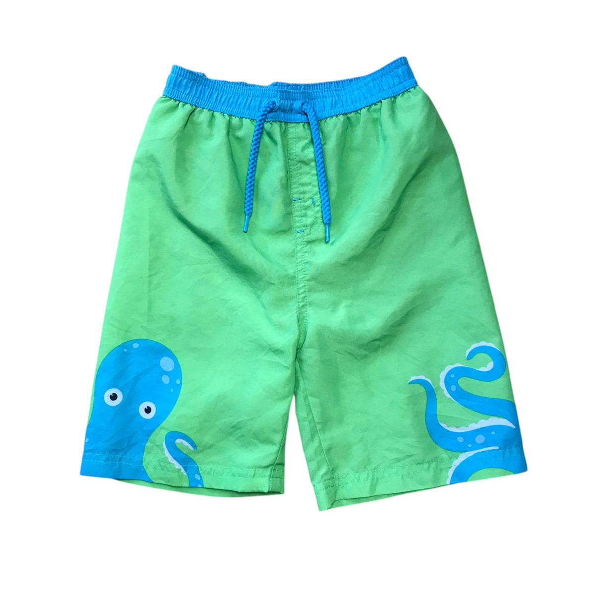 Matalan 5-6 years green and blue swim trunks octopus polyester