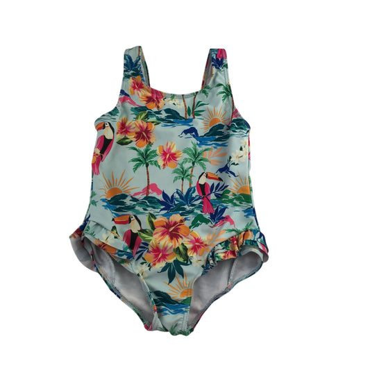 Matalan 6-7 years multicolour swim cotume tropical polyester elastane
