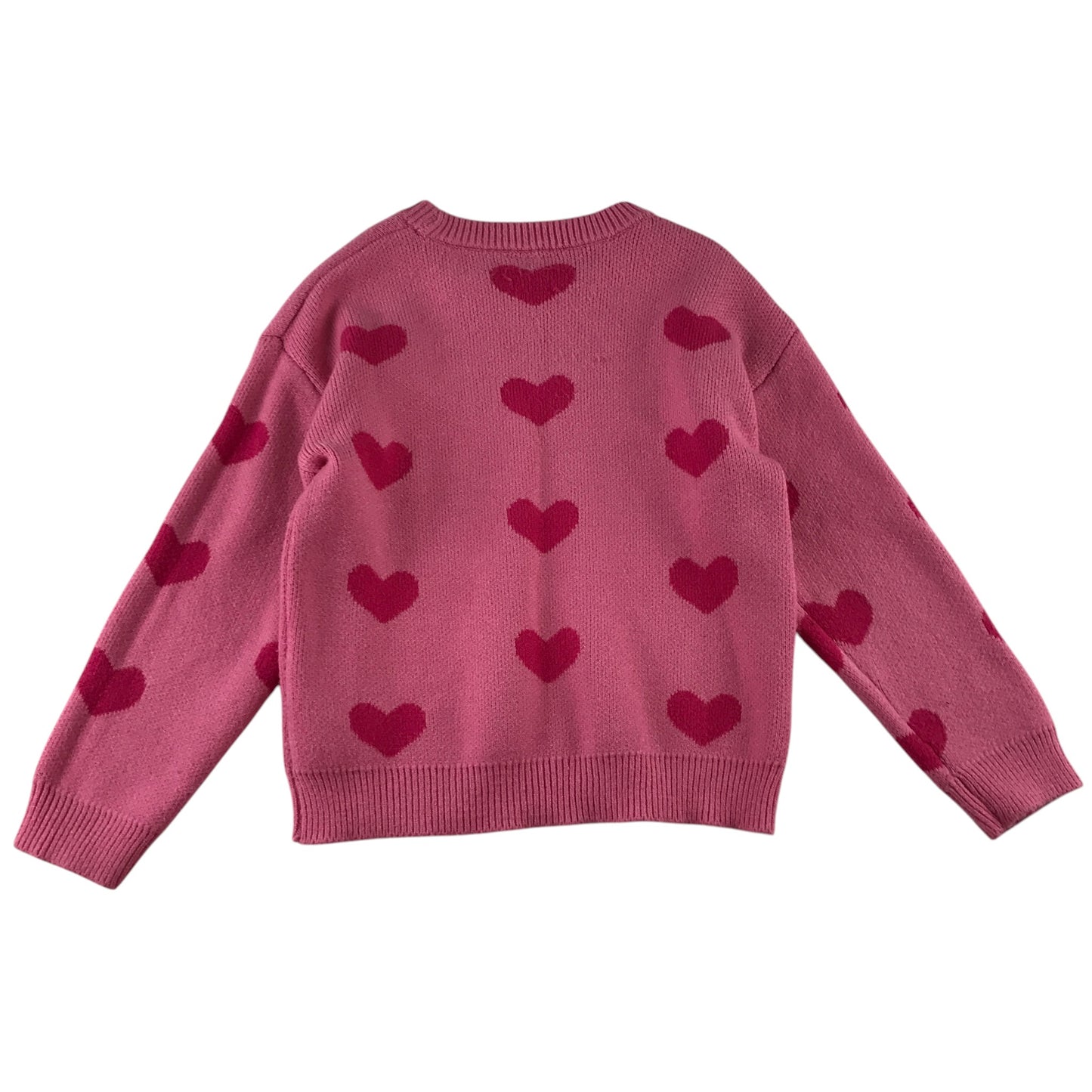 Matalan and Zara 8-9 years pink jumper and jeans bundle love hearts