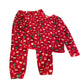 Matalan size M adult size red pyjama set fluffy Christmas polyester