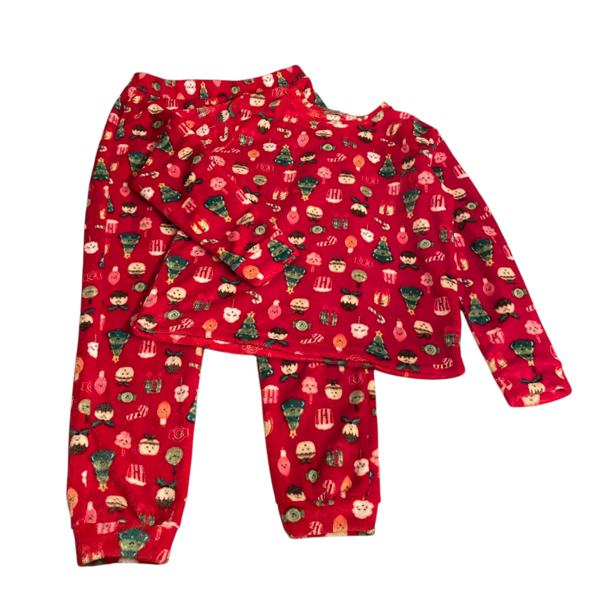 Matalan size M adult size red pyjama set fluffy Christmas polyester