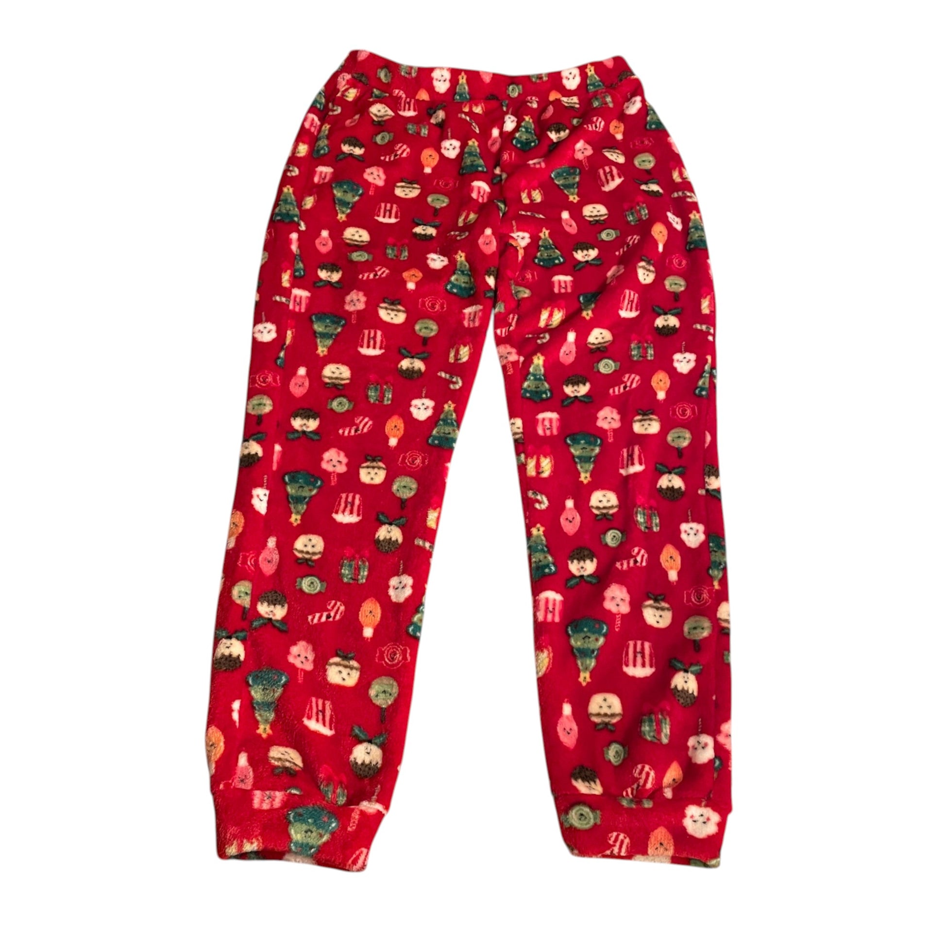 Matalan size M adult size red pyjama set fluffy Christmas polyester
