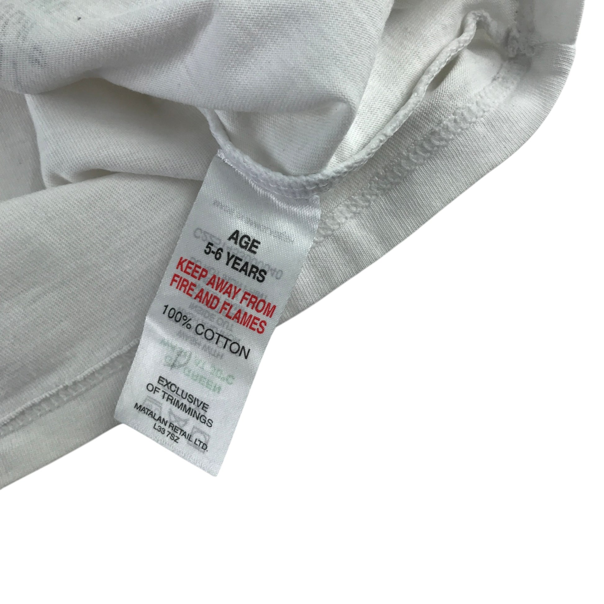 Matalan summer bundle 5-6 years white t-shirt and pink shorts cotton polyester