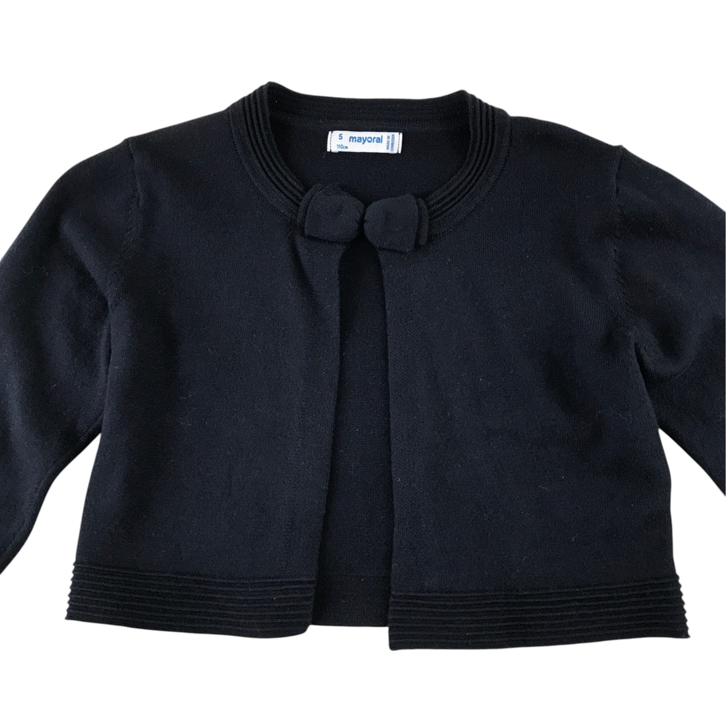 Mayoral 5 years navy blue cardigan cotton polyamide elastane
