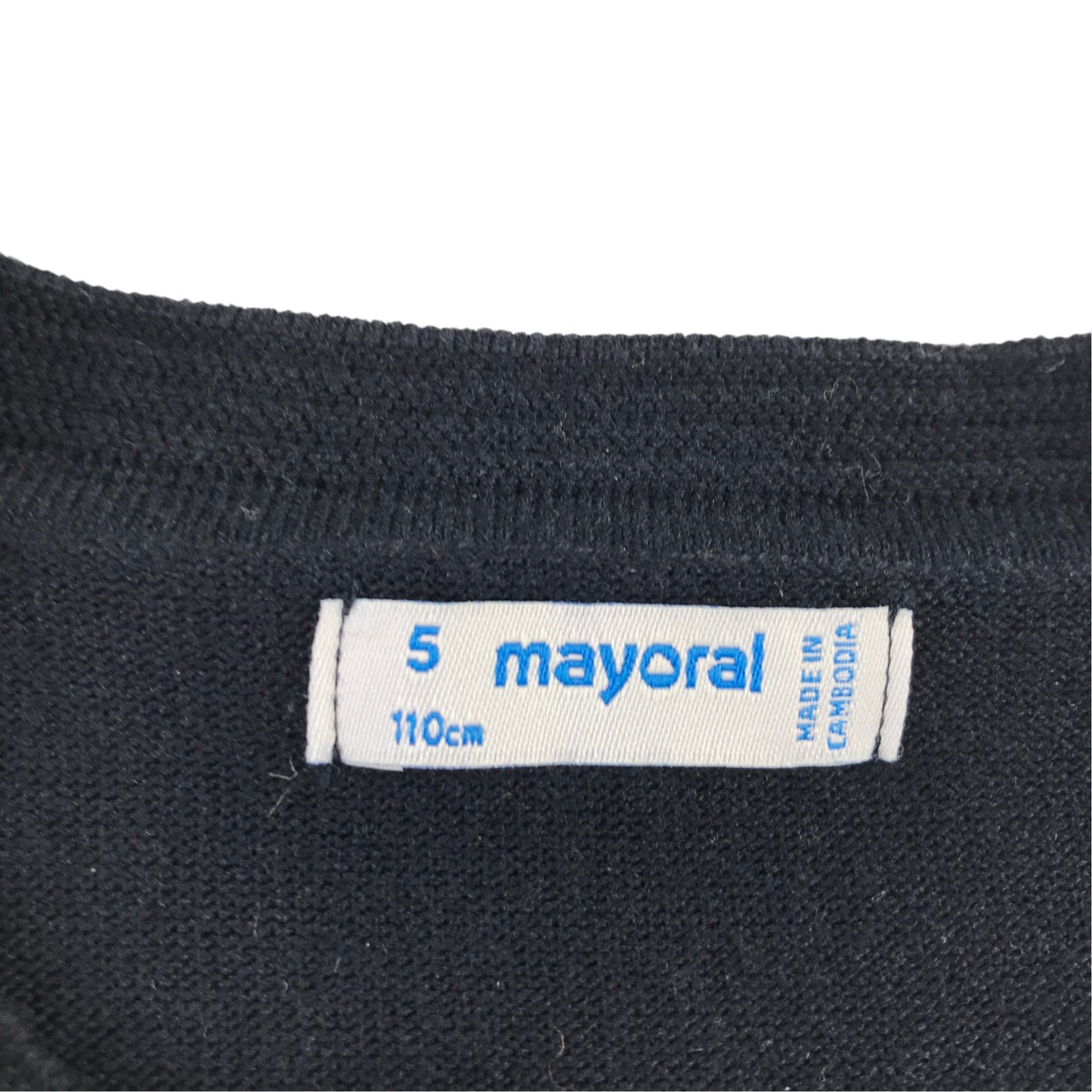 Mayoral 5 years navy blue cardigan cotton polyamide elastane