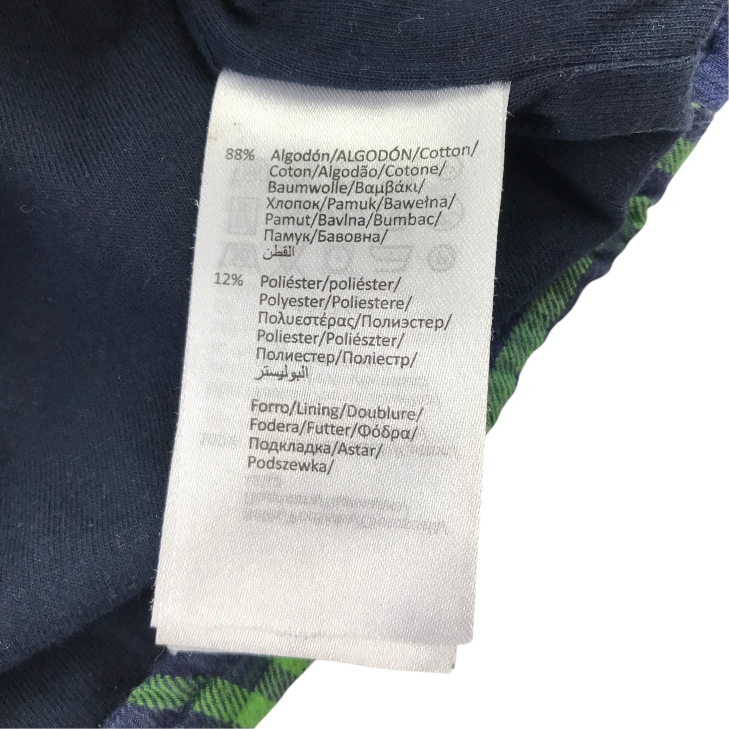 Mayoral 6 years blue green tartan shirt cotton polyester
