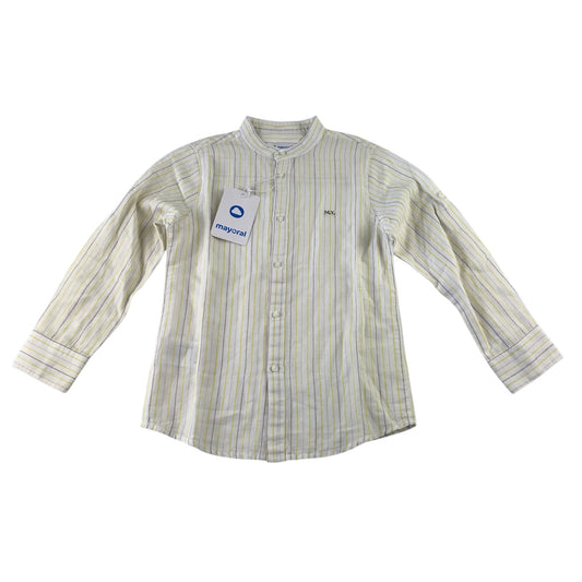 Mayoral 6 years cream shirt cotton linen