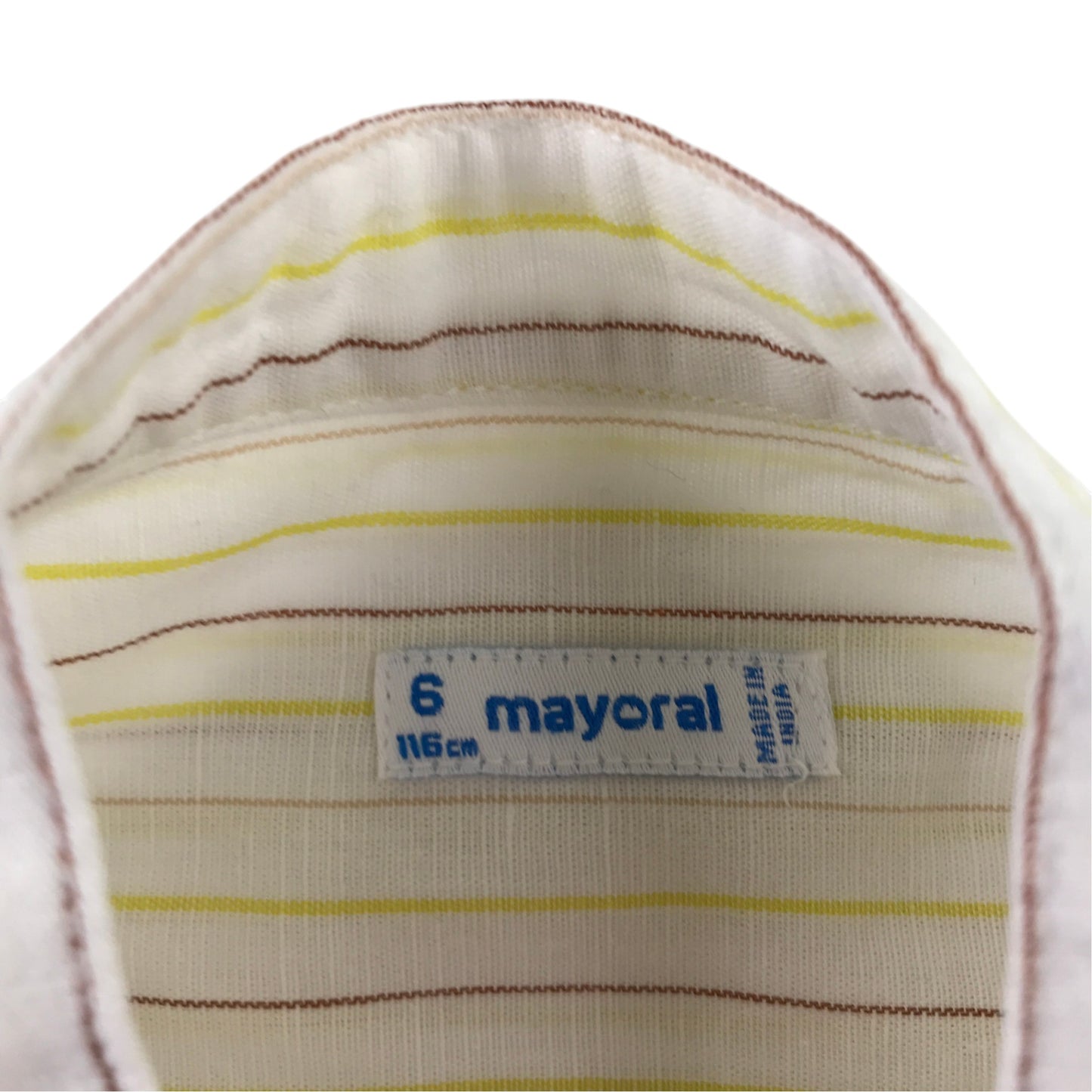 Mayoral 6 years cream shirt cotton linen