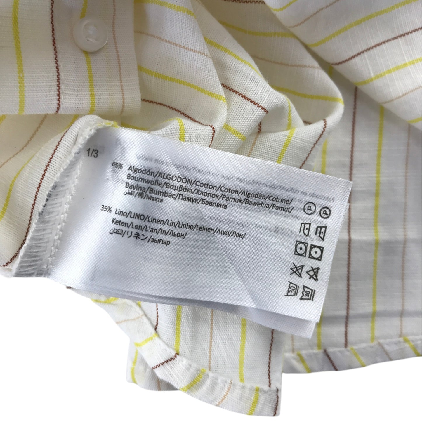Mayoral 6 years cream shirt cotton linen