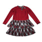 Mayoral 9 years red tartan dress cotton polyester viscose