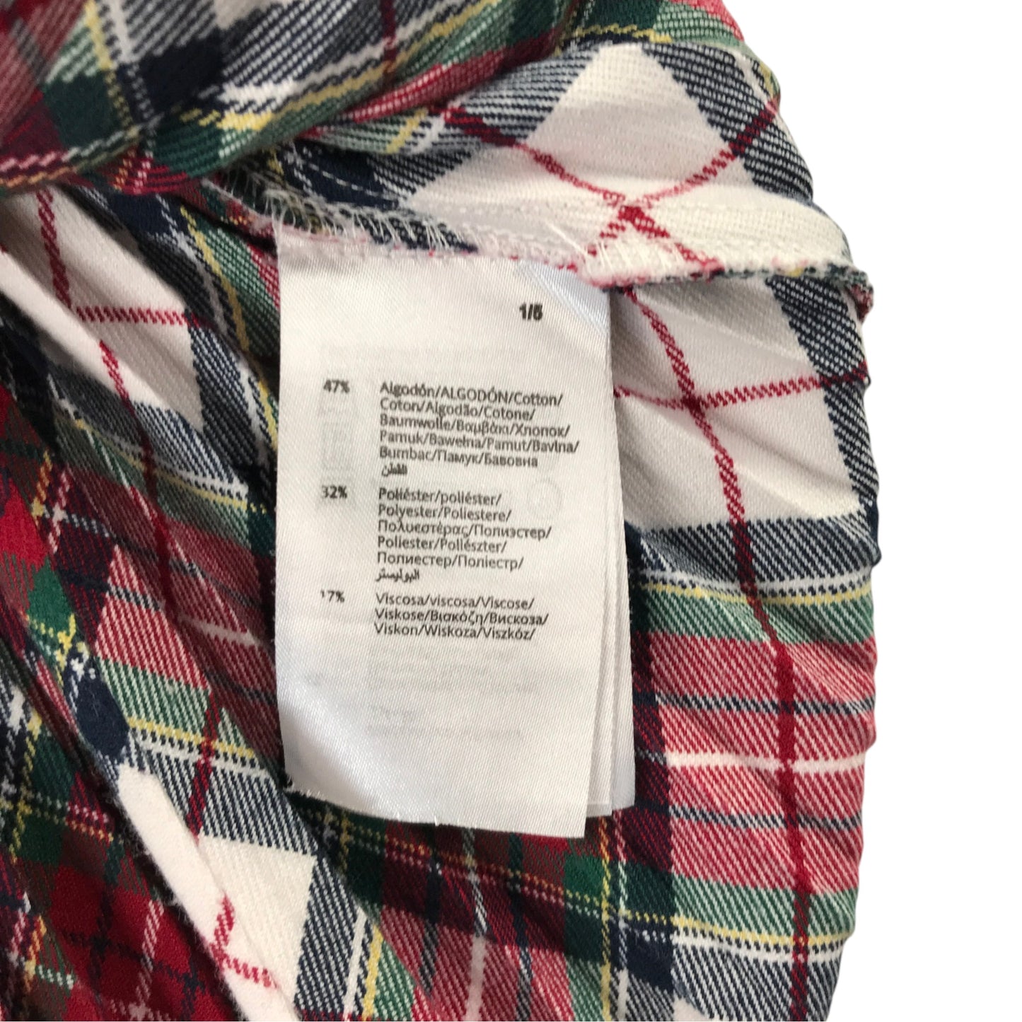 Mayoral 9 years red tartan dress cotton polyester viscose