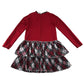 Mayoral 9 years red tartan dress cotton polyester viscose