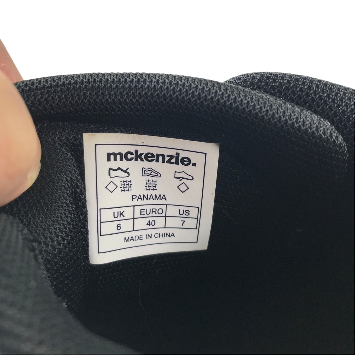McKenzie size Uk 6 black trainers faux leather