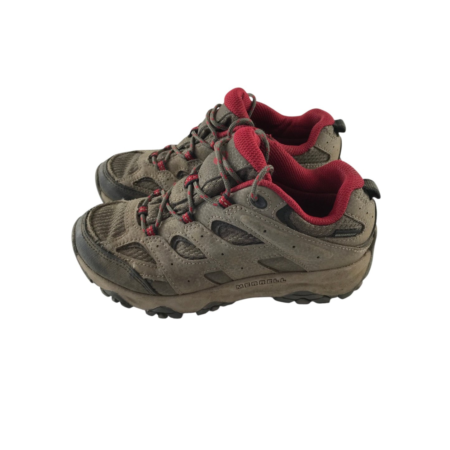 Merrell size 1 khaki walking trainers with laces