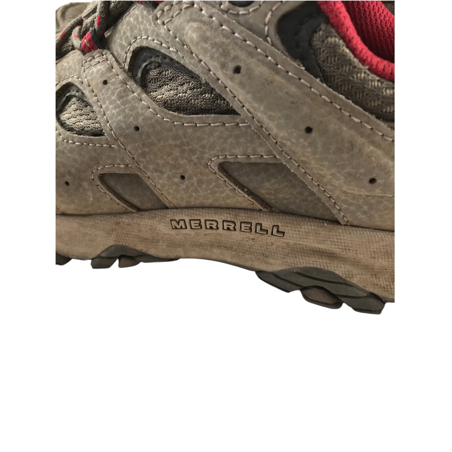 Merrell size 1 khaki walking trainers with laces