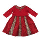 Mini Boden 5-6 years red dress golden sequins