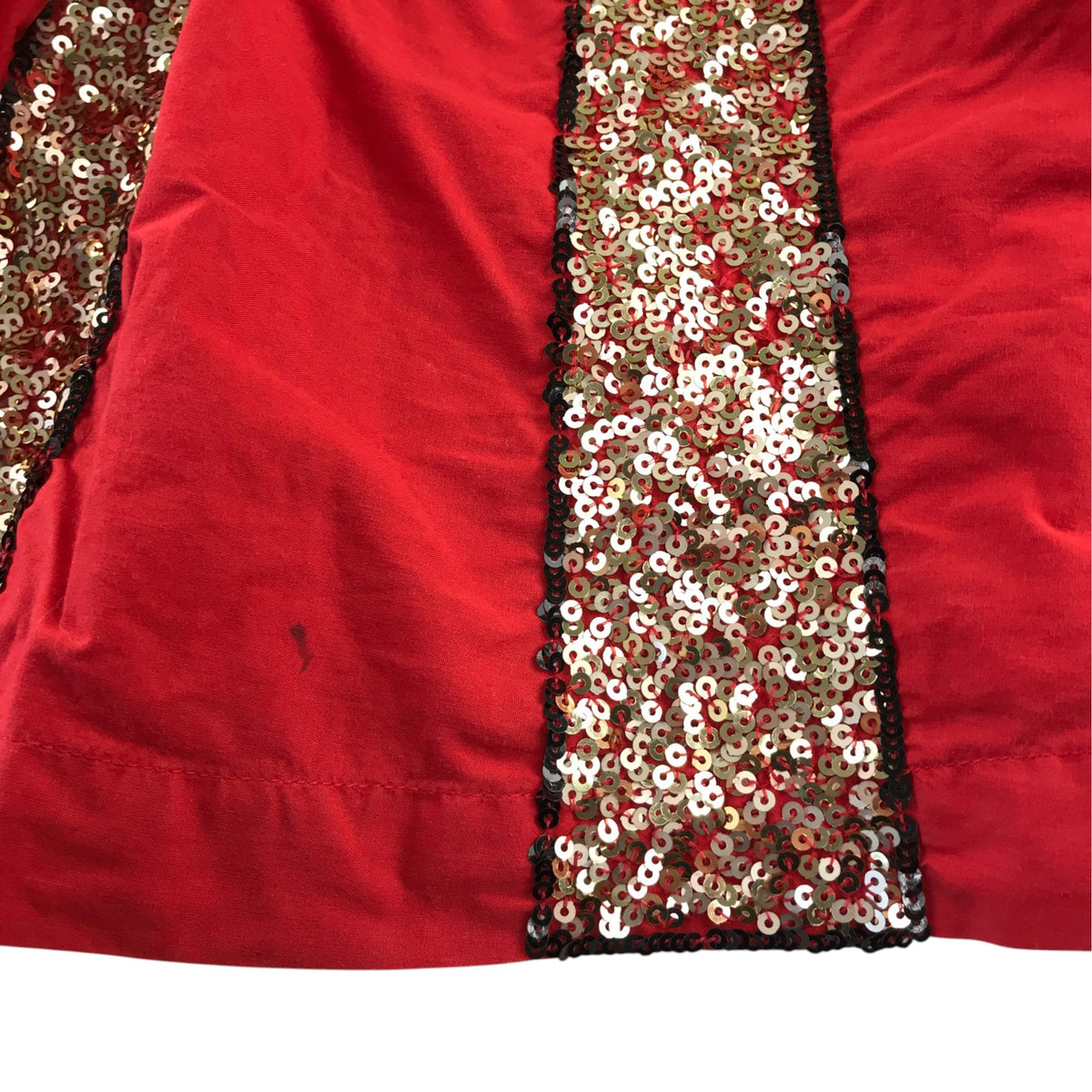 Mini Boden 5-6 years red dress golden sequins