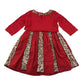 Mini Boden 5-6 years red dress golden sequins
